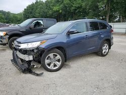 Salvage cars for sale at North Billerica, MA auction: 2019 Toyota Highlander Limited