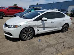 Salvage cars for sale at Woodhaven, MI auction: 2015 Honda Civic EXL