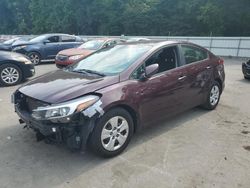 Salvage cars for sale at Glassboro, NJ auction: 2017 KIA Forte LX