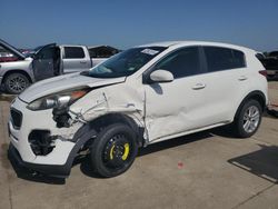 Salvage cars for sale at Grand Prairie, TX auction: 2017 KIA Sportage LX