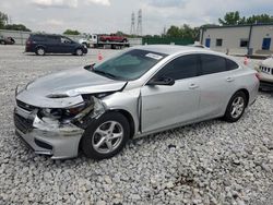 Chevrolet salvage cars for sale: 2017 Chevrolet Malibu LS