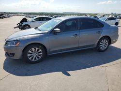 Salvage cars for sale at Grand Prairie, TX auction: 2014 Volkswagen Passat S