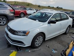 Volkswagen salvage cars for sale: 2016 Volkswagen Jetta S