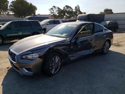 Salvage cars for sale at Hayward, CA auction: 2018 Infiniti Q50 Luxe