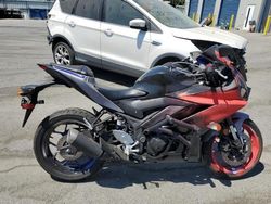 Salvage motorcycles for sale at San Martin, CA auction: 2021 Yamaha YZFR3 A