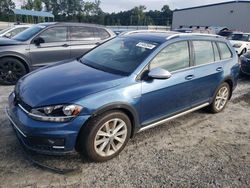 Salvage cars for sale at Spartanburg, SC auction: 2018 Volkswagen Golf Alltrack S
