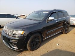 Jeep Grand Cherokee Summit salvage cars for sale: 2018 Jeep Grand Cherokee Summit