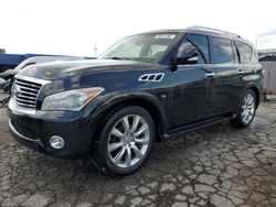 Salvage cars for sale at Woodhaven, MI auction: 2014 Infiniti QX80