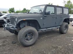 Salvage cars for sale at New Britain, CT auction: 2015 Jeep Wrangler Unlimited Sport