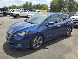 Nissan salvage cars for sale: 2019 Nissan Leaf S