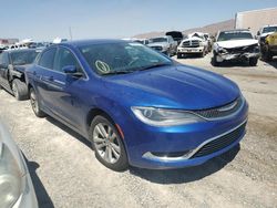 Salvage cars for sale at North Las Vegas, NV auction: 2016 Chrysler 200 Limited