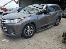 Salvage cars for sale at Houston, TX auction: 2017 Toyota Highlander SE