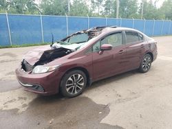 Salvage cars for sale from Copart Atlantic Canada Auction, NB: 2015 Honda Civic LX