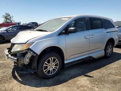 Salvage cars for sale at San Martin, CA auction: 2011 Honda Odyssey EXL