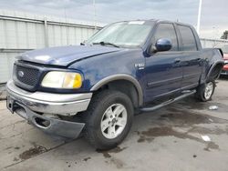 Ford salvage cars for sale: 2002 Ford F150 Supercrew