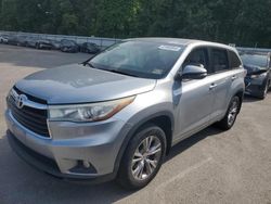 Toyota salvage cars for sale: 2015 Toyota Highlander LE