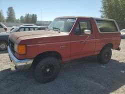 Salvage cars for sale at Arlington, WA auction: 1987 Ford Bronco U100