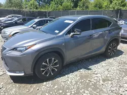 Salvage cars for sale at Waldorf, MD auction: 2017 Lexus NX 200T Base