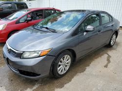 Honda salvage cars for sale: 2012 Honda Civic EXL