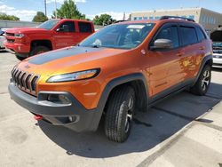 Jeep salvage cars for sale: 2015 Jeep Cherokee Trailhawk