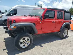 Jeep Wrangler Unlimited Sport salvage cars for sale: 2018 Jeep Wrangler Unlimited Sport