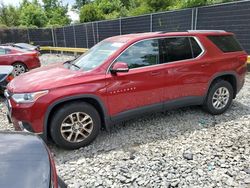 Salvage cars for sale at Waldorf, MD auction: 2018 Chevrolet Traverse LT