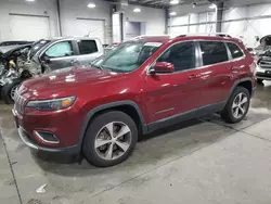 Salvage cars for sale at Ham Lake, MN auction: 2020 Jeep Cherokee Limited