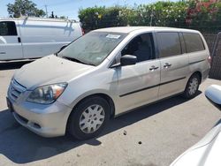 Salvage cars for sale from Copart San Martin, CA: 2007 Honda Odyssey LX