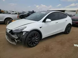 Salvage cars for sale at Brighton, CO auction: 2022 Tesla Model Y