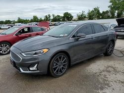 Salvage cars for sale at Bridgeton, MO auction: 2019 Ford Fusion Titanium