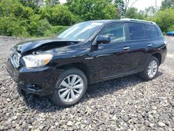 Salvage cars for sale at Pennsburg, PA auction: 2010 Toyota Highlander Hybrid