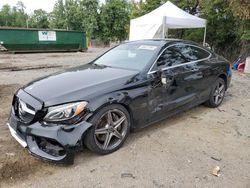 Mercedes-Benz C 300 4matic salvage cars for sale: 2017 Mercedes-Benz C 300 4matic