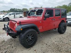 Salvage cars for sale at Houston, TX auction: 2012 Jeep Wrangler Unlimited Sport