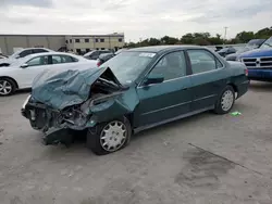 Salvage cars for sale at Wilmer, TX auction: 2002 Honda Accord LX