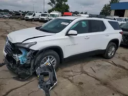 Salvage cars for sale at Woodhaven, MI auction: 2023 Chevrolet Traverse LT