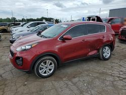 Salvage cars for sale at Woodhaven, MI auction: 2017 KIA Sportage LX