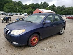 Salvage cars for sale at Mendon, MA auction: 2010 Hyundai Elantra Blue