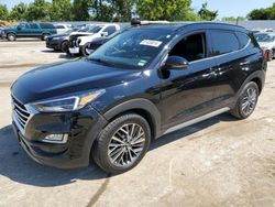 Salvage cars for sale at Bridgeton, MO auction: 2020 Hyundai Tucson Limited