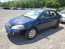 Salvage cars for sale from Copart Marlboro, NY: 2003 Toyota Corolla CE
