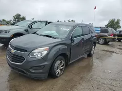 Salvage cars for sale at Pekin, IL auction: 2017 Chevrolet Equinox LS