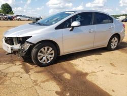 Salvage cars for sale from Copart Longview, TX: 2012 Honda Civic LX