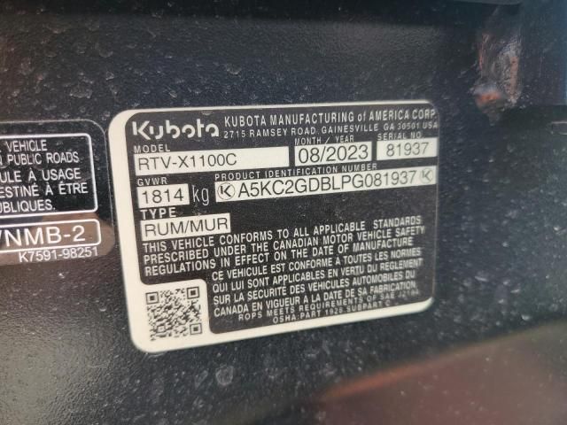 2023 Kubota RTV