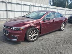 Chevrolet salvage cars for sale: 2016 Chevrolet Malibu LT