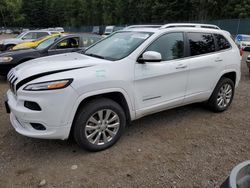 Jeep salvage cars for sale: 2017 Jeep Cherokee Overland