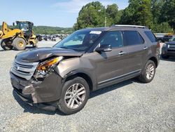 Salvage cars for sale at Concord, NC auction: 2015 Ford Explorer XLT