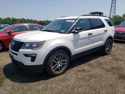 Salvage cars for sale at Windsor, NJ auction: 2018 Ford Explorer Sport