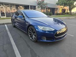 Salvage cars for sale at Antelope, CA auction: 2015 Tesla Model S