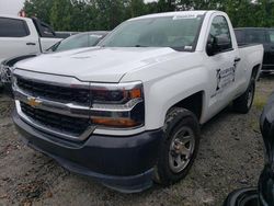 Salvage cars for sale at Savannah, GA auction: 2016 Chevrolet Silverado C1500