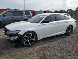 Honda salvage cars for sale: 2021 Honda Accord Sport