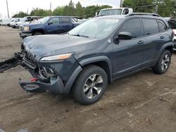 Jeep Cherokee Vehiculos salvage en venta: 2017 Jeep Cherokee Trailhawk